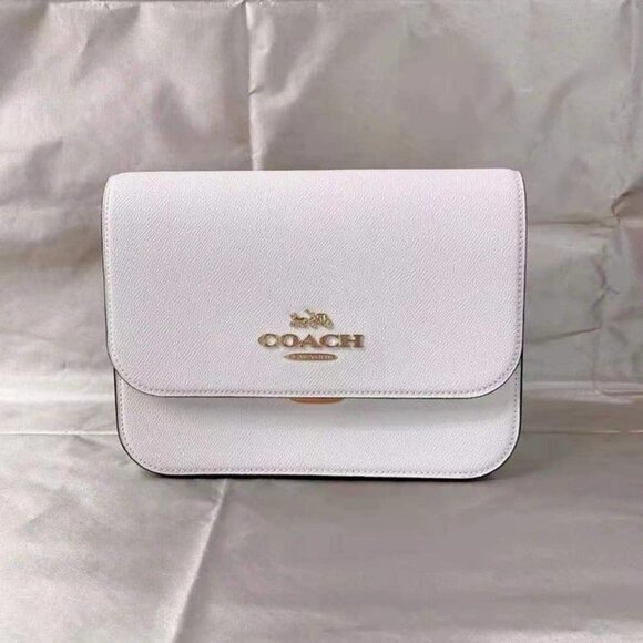 COACH C5632 BRYNN FLAP CROSSBODY GOLD/CHALK - Picture 2 of 7